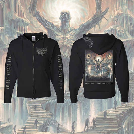 Amidst Voices that Echo in Stone Zip Up Hoodie
